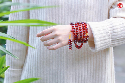 血珀珠串，珠径8mm，108珠 商品图4