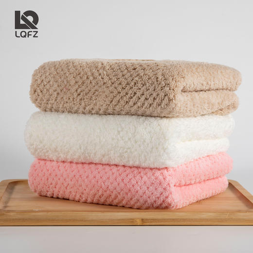 「9.9元包邮！数色可选」毛巾菠萝格毛巾干发巾家用加大加厚成人洗澡洗脸柔软吸水洗脸毛巾布艺 商品图2