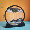 【横看成岭侧成峰！流沙画摆件】新款简约3D山水流沙画圆形玻璃工艺品，沙漏乔迁开业创意礼品摆件， 商品缩略图5