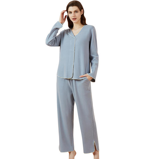 【触棉】女Brain 撞色飞线家居套装 A69316416 商品图5