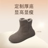 信诺真皮保暖雪地靴女2023新款冬季加绒防滑女士短筒东北妈妈棉鞋X3M309009 商品缩略图0