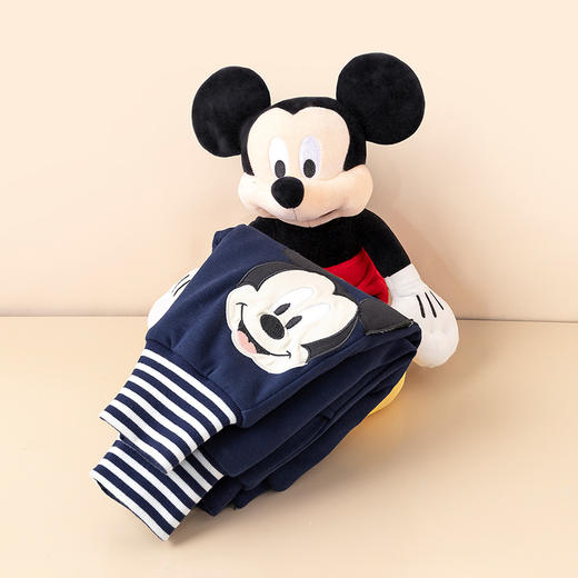 迪士尼童装秋冬季小童夹棉保暖长裤米奇唐老鸭休闲束脚裤234K1372
 商品图6