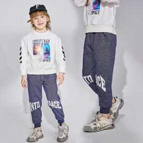 贝贝怡中大童休闲长裤男童裤子春秋新款宽松中大童运动裤儿童长裤