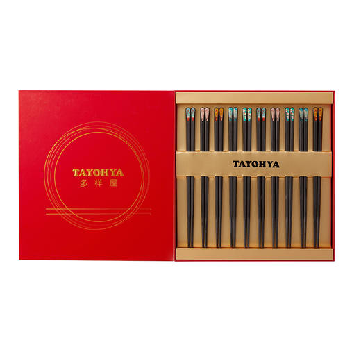 TA030103233ZZ 凤鸣朝阳合金筷10双礼盒 商品图0