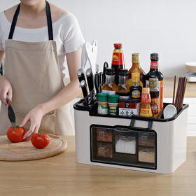 [春艺]多功能厨房收纳架 调味瓶调味料储物架 筷子收纳组合刀五格置物架- M仓