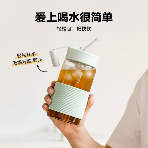 【圈群秒杀】【家居】北鼎（Buydeem）吸管杯玻璃杯 500ml 商品图2