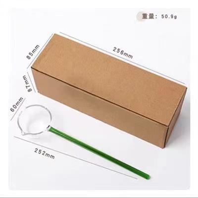 春艺/长柄彩色高硼硅玻璃分茶勺透明圆头尖嘴大号调料羹汤勺甜品勺 商品图7