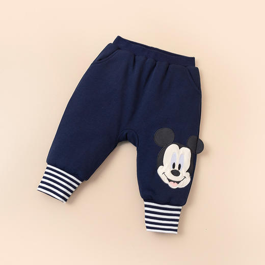 迪士尼童装秋冬季小童夹棉保暖长裤米奇唐老鸭休闲束脚裤234K1372
 商品图4