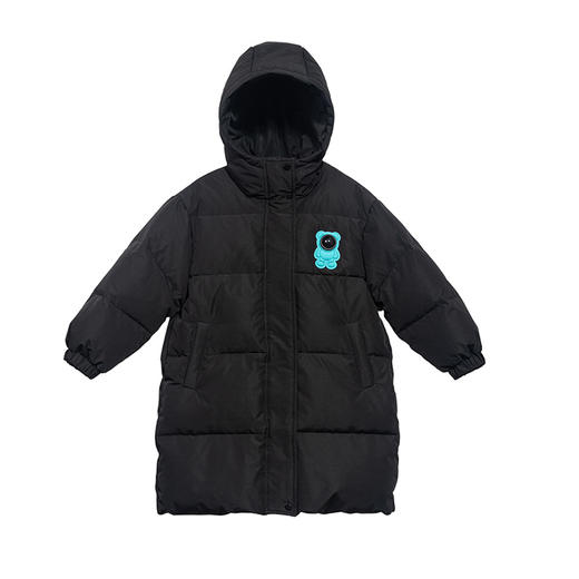 「三款配色！长款羽绒服」呦奇2023冬季新款韩版儿童羽绒服 立体绣可爱小熊男女童羽绒服童装 商品图4