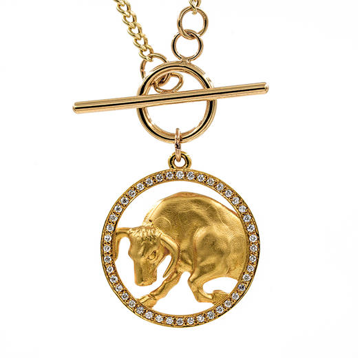 十二星座·金牛座 18K金钻石项链 商品图0