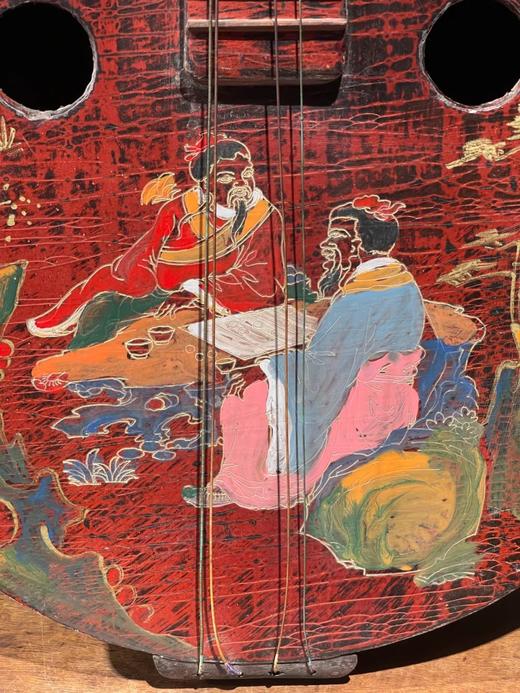 彩绘高仕图古式“阮咸”四弦琴，顺丰包邮 商品图12