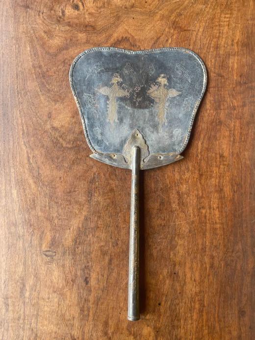 鎏金银如意云凤鸟纹长柄扇，顺丰包邮 商品图4