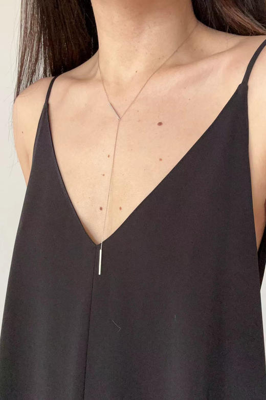AWU｜L7 - Linear D2 necklace 【 直 】斜双条 Y型 项链 商品图2