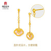 宫匠造办 如意锁耳坠 黄金镶钻贝母 商品缩略图5