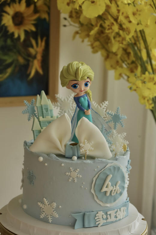 蓝色系蝴蝶结艾莎公主 商品图2