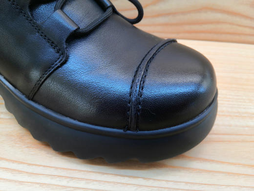 豪行女鞋22338502时尚系带平底复古休闲真皮单鞋 商品图3