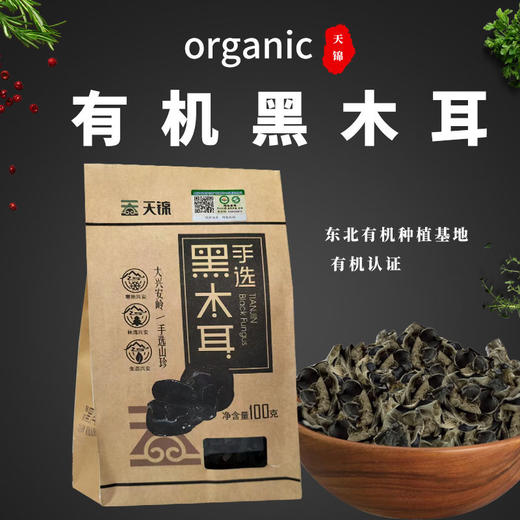 包邮有机黑木耳100g菌菇干货蘑菇 商品图0