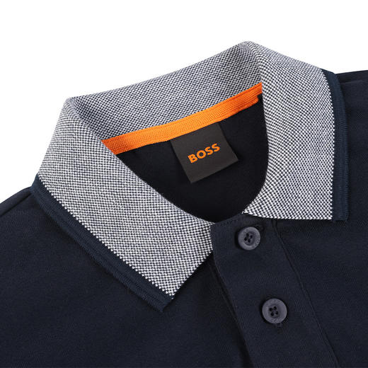 BOSS男士刺绣字母logo全棉长袖Polo T恤 11694 商品图3