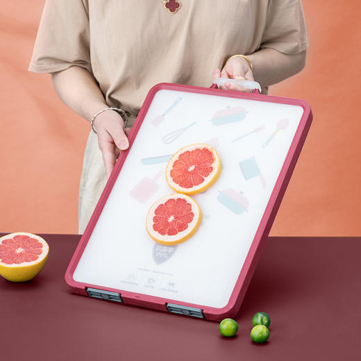 Debo德铂库尼特抗菌不锈钢PP双面可立多用菜板 商品图2