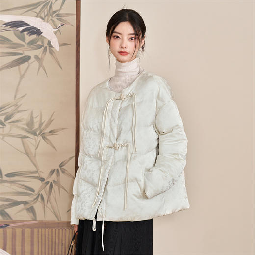 西遇新中式国风盘扣棉服女秋冬新款小香风小众设计感复古外套D2432640 商品图1