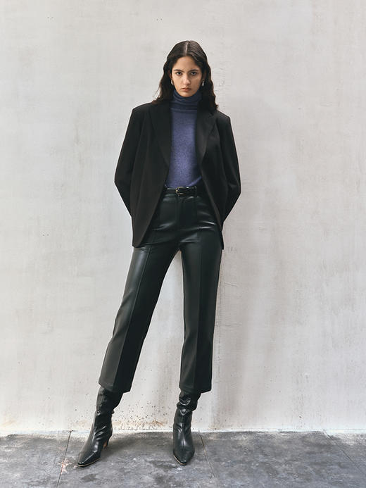 柔软御寒 28支苏格兰邓肯羊绒假两件高领套头衫FJ483923N 商品图8