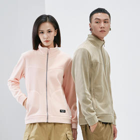 百媚生 立领奥利绒抓绒衣加绒双面绒保暖外套23598