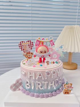蛋仔派对（玩偶颜色随机）卡通玩偶蛋糕-低糖处理无添加