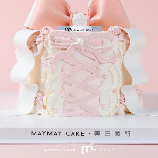 橘粉白|芭蕾风少女蝴蝶结蛋糕（C类）【4579】 商品图3
