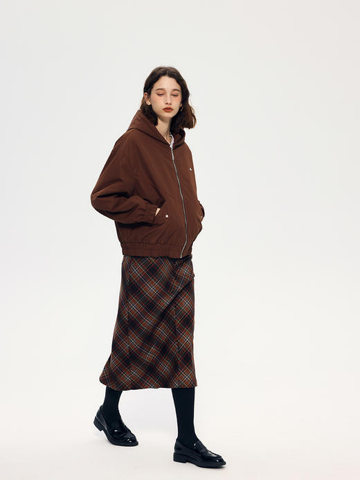 HeyDress连帽棉服女秋冬宽松休闲加棉夹克美拉德复古加厚棉衣外套 商品图4