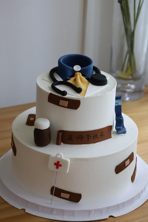 8.19医师节蛋糕—医师节快乐（图为10+6双层） 商品图4