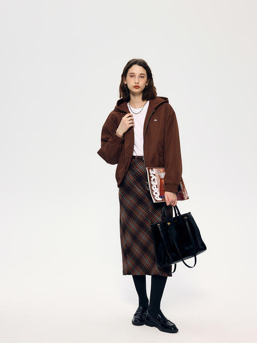 HeyDress连帽棉服女秋冬宽松休闲加棉夹克美拉德复古加厚棉衣外套 商品图1