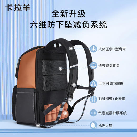 【气囊减震顶配】卡拉羊7维防下坠减负24L双肩防盗电脑背包CS5213-1（TX) 商品图5