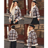 OLrain欧芮儿格子羊羔绒毛呢外套女秋冬2023新款高级短款加厚大衣 商品缩略图1