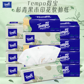 得宝（Tempo） 软抽纸巾杉青果木香味4层加厚90抽16包箱装 家用抽纸餐巾纸实惠装（新旧款随机发）