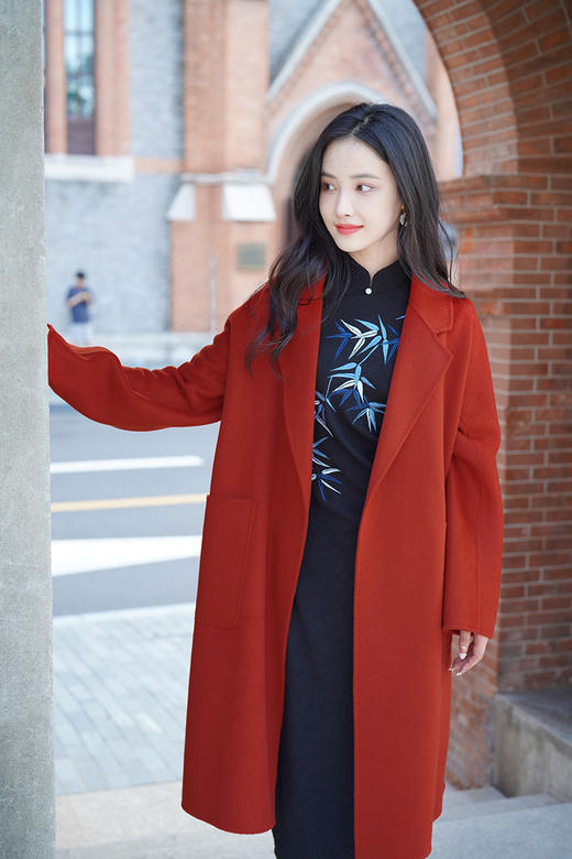 逸红颜明月优选#风倾#『一件可以穿十年的经典大衣』100S高细支澳洲羊毛双面呢大衣 商品图4