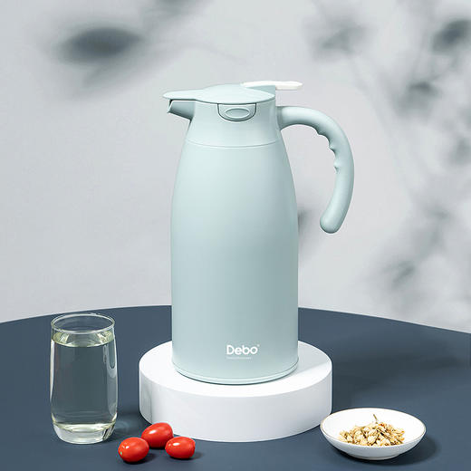 Debo德铂沙格304不锈钢真空保温壶2L 商品图5