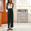 OLrain欧芮儿黑色休闲裤女早春2025年新款时尚宽松直筒慵懒阔腿裤 商品缩略图0