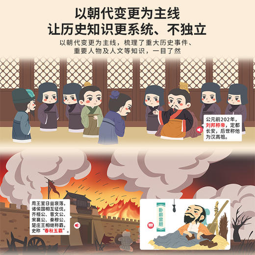 乐乐鱼会说话的中国简史点读书儿童文学课外历史启蒙趣味绘本 商品图3