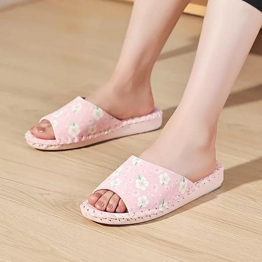Pansy日本女拖鞋居家日系小花轻便舒适静音防滑室内拖四季款9033 商品图1