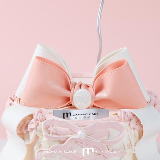 橘粉白|芭蕾风少女蝴蝶结蛋糕（C类）【4579】 商品图2