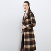 EITIE爱特爱冬季新款时尚复古格纹翻领百搭修身毛呢大衣外套7614333 商品缩略图2