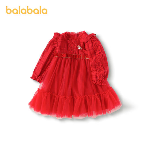 巴拉巴拉女童裙子新款宝宝连衣裙儿童童装甜美洋气蕾丝公主裙 商品图4