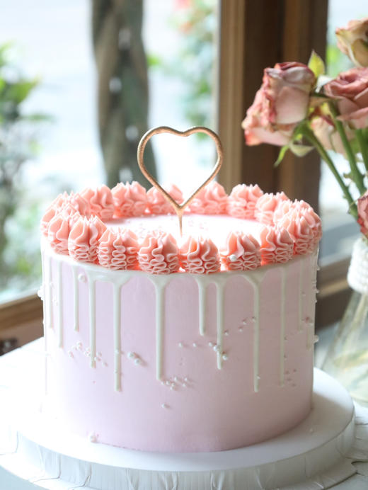 粉色淋面奶油霜花朵 商品图1