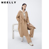 NEELLY纳俪商场同款拉绒双面呢大衣女冬驼色中长款西装领毛呢外套N23112N01165 商品缩略图0