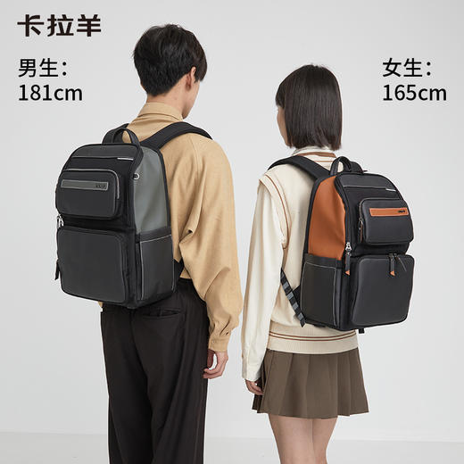 【气囊减震顶配】卡拉羊7维防下坠减负24L双肩防盗电脑背包CS5213-1（TX) 商品图3