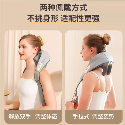 【科学放松❗️颈部按摩仪】仿真人按摩手法 揉捏、热敷多功能一体设计，新款斜方肌颈椎按摩器疏通肩颈脖子按摩仪揉捏热敷多功能按摩披肩 商品图2