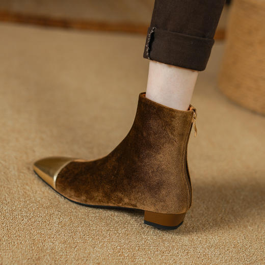 优雅个性，进口天鹅绒小香瘦瘦靴PS2122 商品图5