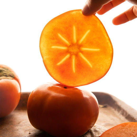 【阳丰脆柿！巧克力脆柿无核糖心】个大饱满，鲜甜爽脆当季现摘新鲜甜度高5斤新鲜水果 商品图1