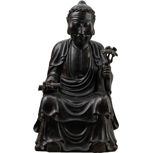 清 紫檀木雕药王爷造像 商品图5