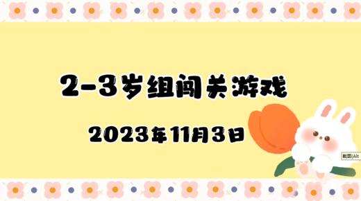 2023.11.3 2-3岁组亲子闯关游戏 商品图0
